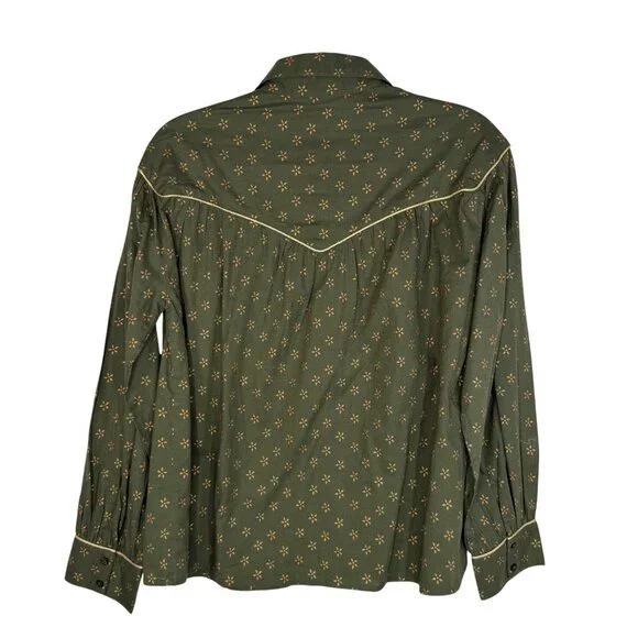 The GREAT. The Westerner Top in Army with Gold Stamp Vanity Size 0 = US X-Small - Picture 4 of 12